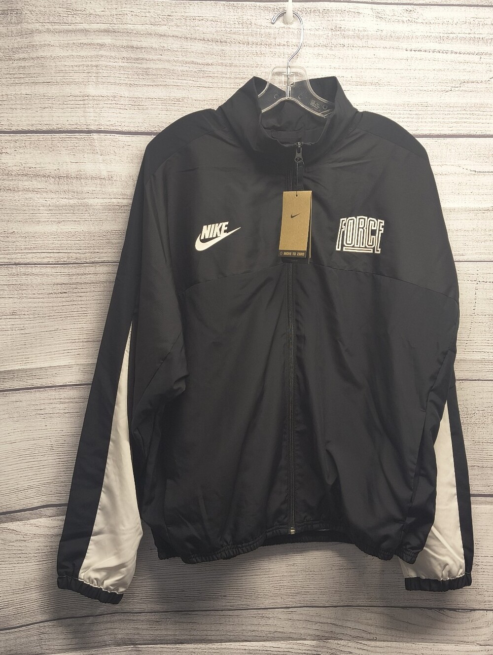 Nike Jacket Men's Black Starting 5 Woven Basketball Full Zip Size Medium